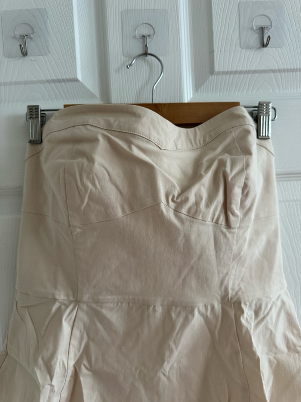 NWT MAEVE Fit-and-Flare Strapless Top Ivory Size Large - Picture 6 of 9